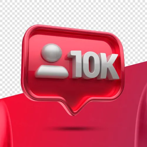 三维立体Ins图标素材 Icon 3d instagram 10k followers