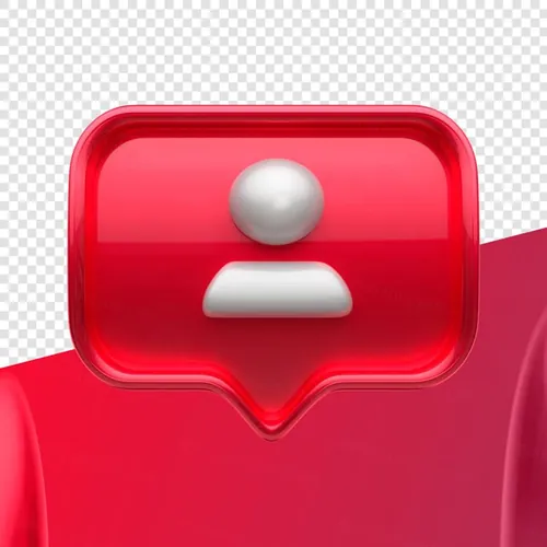 三维立体Ins图标素材 Instagram follower 3d icon