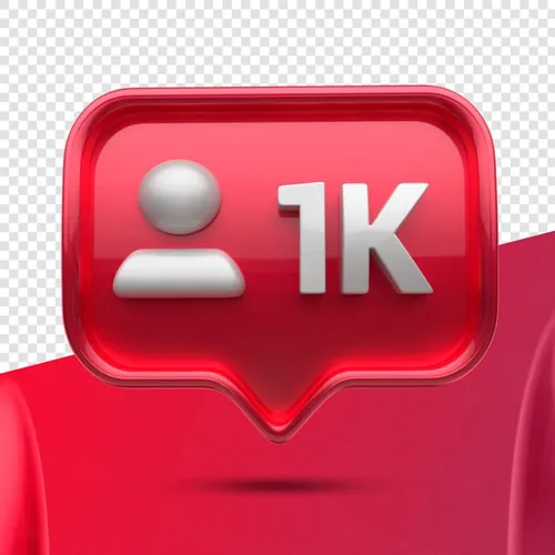 三维立体Ins图标素材 Icon 3d instagram 1k followers