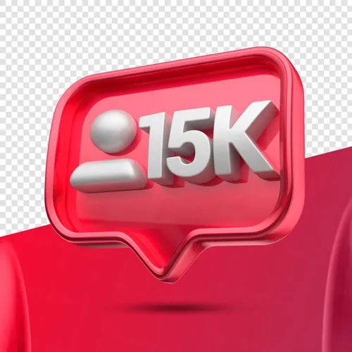 三维立体Ins图标素材 Icon 3d instagram 15k followers
