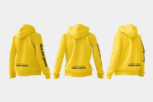 女士连帽衫卫衣服饰设计贴图展示样机PSD模板 Women hoodie mock up