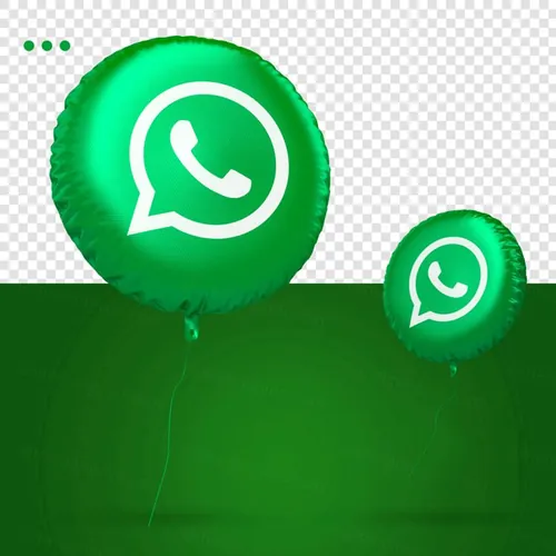 三维立体气球LOGO图标素材 Whatsapp 3d balloon icon social media