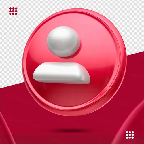 三维立体Ins图标素材 Instagram follower 3d icon