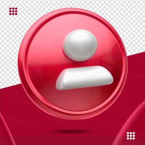 三维立体Ins图标素材 Instagram follower 3d icon