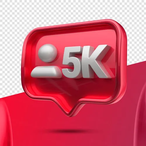 三维立体Ins图标素材 Icon 3d instagram 5k followers