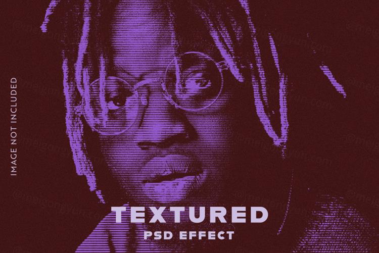 复古半色调网点印刷颗粒纹理图片特效处理滤镜PS置换模板素材