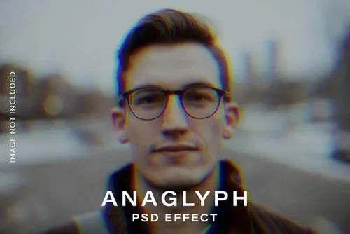 潮流故障艺术颗粒纹理模糊图片特效处理滤镜PS置换模板素材 A