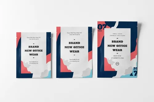 面膜铝箔纸包装袋样机贴图模板