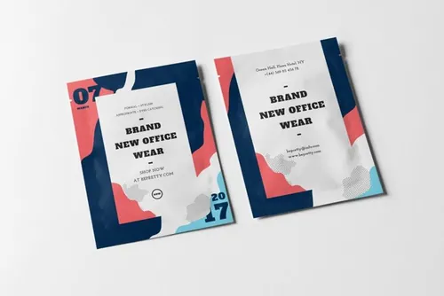 面膜铝箔纸包装袋样机贴图模板2