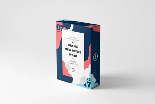 面膜长方形盒子包装盒样机贴图模板