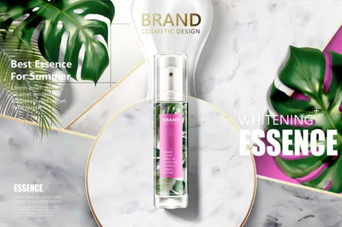 Ai矢量美白精华化妆品海报Cosmetic vector Poster