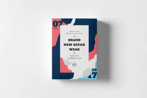 面膜长方形盒子包装盒样机贴图模板2