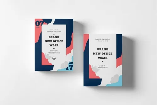 面膜长方形盒子包装盒样机贴图模板3