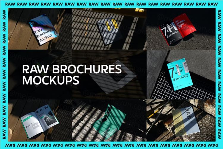 高质量画册杂志宣传册手册设计贴图展示样机PSD模板 Raw