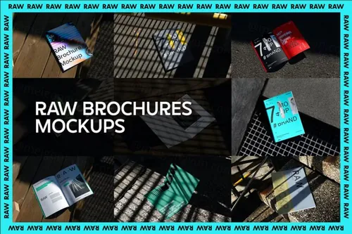 高质量画册杂志宣传册手册设计贴图展示样机PSD模板 Raw