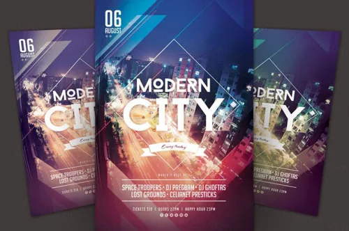 现代城市传单模板 Modern City Flyer Template