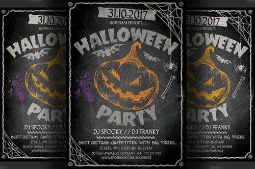 万圣节传单模板 Halloween Flyer Template