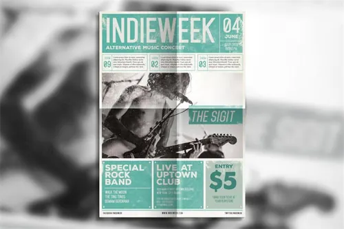 独立报纸海报模板 Indie Newspaper Poster