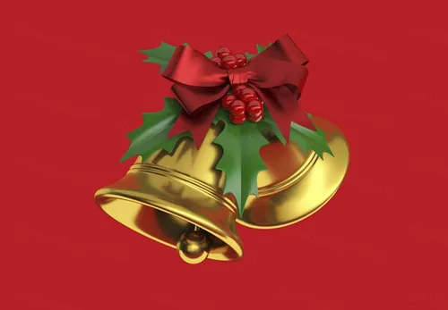 冬季极简主义3D可爱卡通圣诞节装饰元素