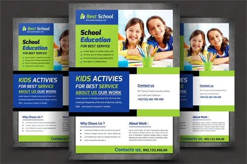 小学学校教育海报模板 Junior School Education Flyer