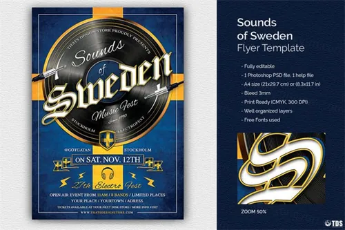 瑞典之声PSD宣传片 Sounds of Sweden Flyer