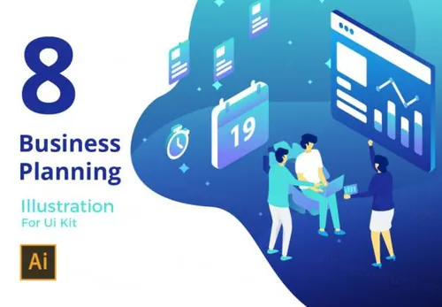 商业规划业务计划概念矢量插画素材 Business Planning Illus