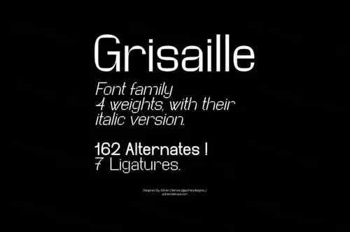 经典现代品牌杂志排版英文无衬线字体 Grisaille Display Font