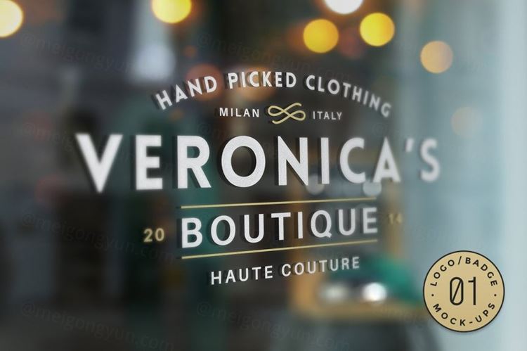 逼真高质量logo标志PSD贴图模板10 Logo/Badge Mock-Ups