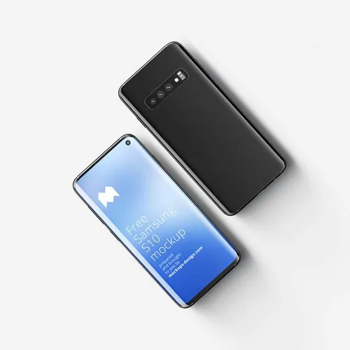三星S10手机安卓APP设计提案样机PSD模板 Samsung Galaxy S10 mockup