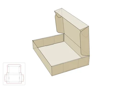 纸板平箱模切图案/刀模图EPS源文件