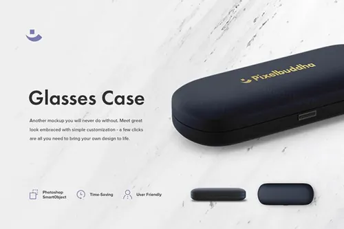 眼镜盒贴图样机模版素材 Glasses Case Mockup Set