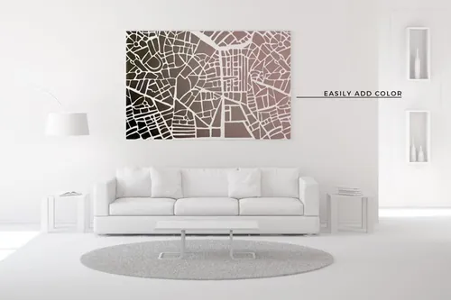 抽象的城市地图设计图案 Abstract City Map