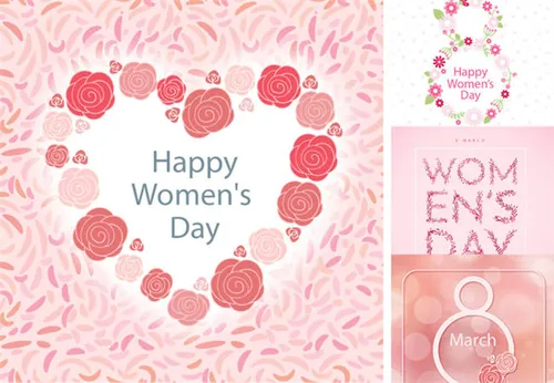 三八妇女节女人节设计元素Happy Women\'s Day