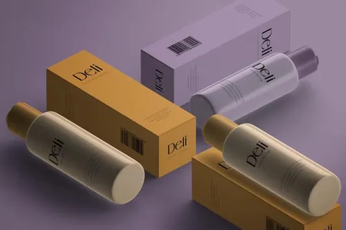 化妆品乳霜纸盒品牌包装设计展示样机PSD模板 Cosmeti