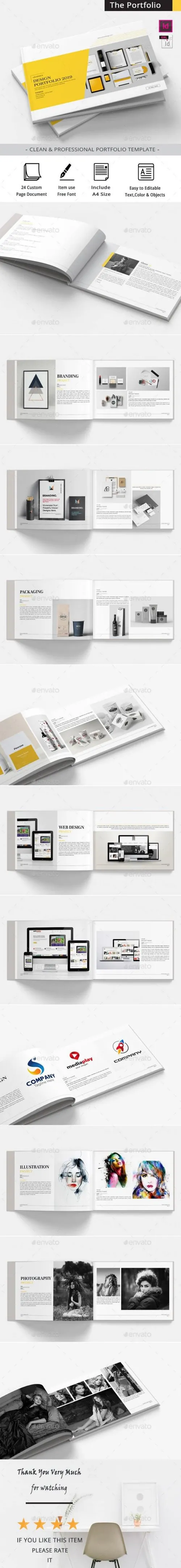 企业宣传册/产品组合品牌图册设计模板 The Portfolio 23789589