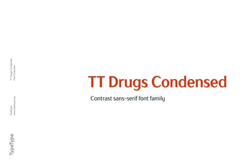 制药业化学品包装海报设计的英文字体家族 TypeType - TT Drugs Condensed Font Family
