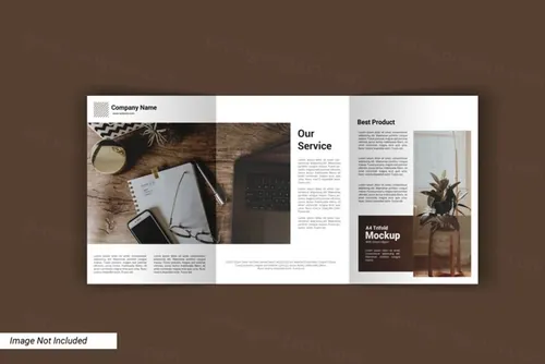 商业折页宣传单设计提案展示样机PSD模板 Portrait trifold mockup