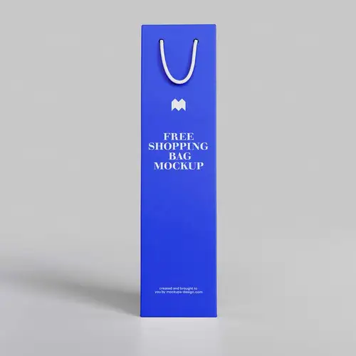 红酒购物袋包装品牌设计提案样机PSD模板 Wine Bag Mockup 样机模版