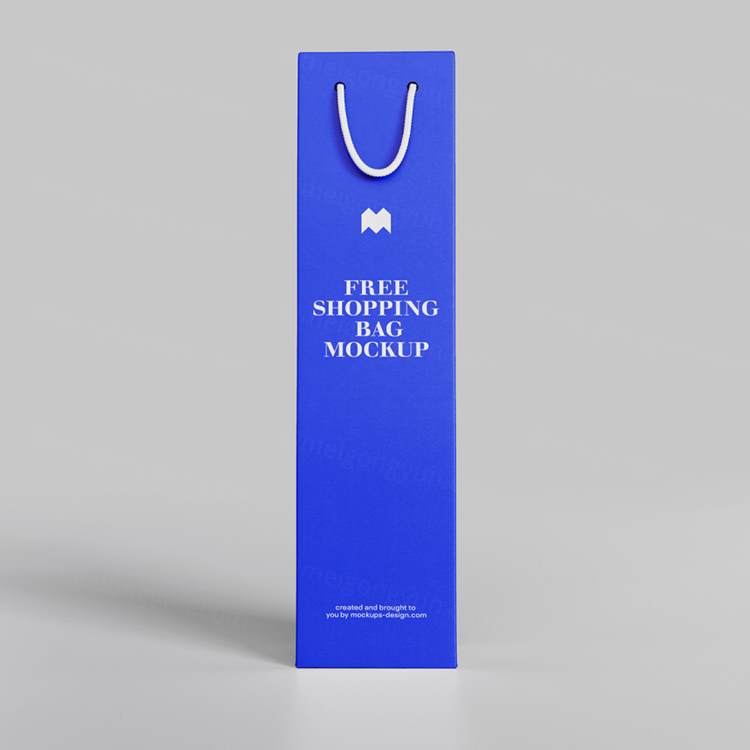 红酒购物袋包装品牌设计提案样机PSD模板 Wine Bag Mockup