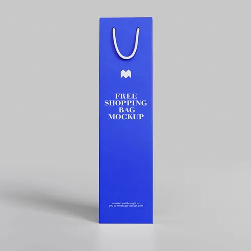 红酒购物袋包装品牌设计提案样机PSD模板 Wine Bag Mockup