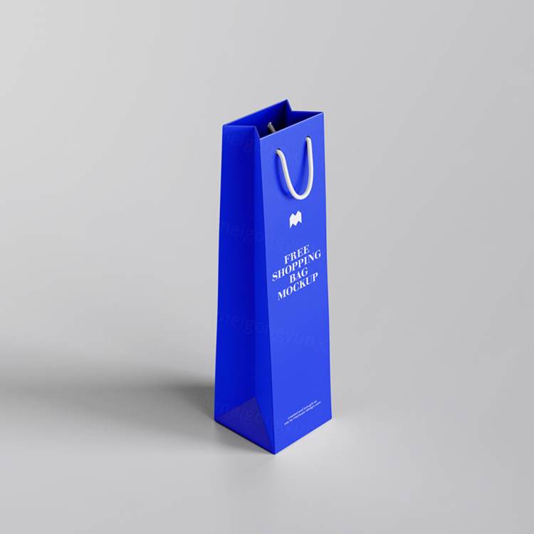 红酒购物袋包装品牌设计提案样机PSD模板 Wine Bag Mockup
