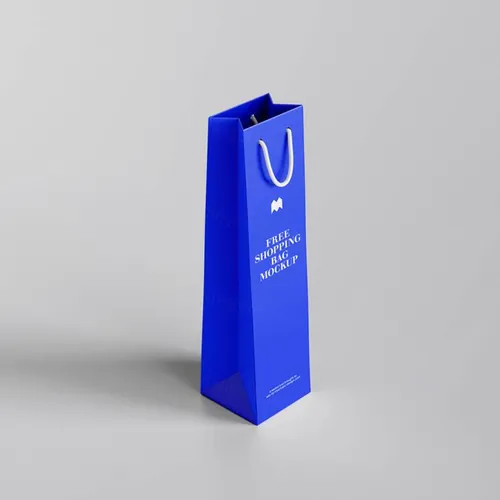 红酒购物袋包装品牌设计提案样机PSD模板 Wine Bag Mockup