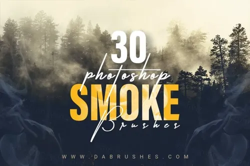 30套逼真的透明烟雾烟熏PS笔刷素材 Smoke Photo