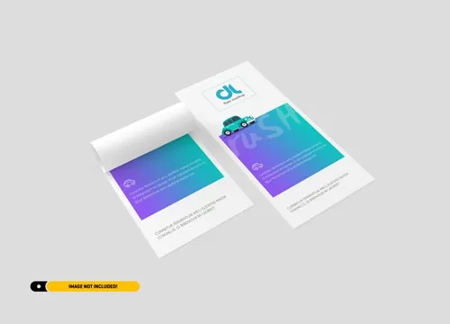 DL宣传单海报设计贴图展示样机PSD模板 Dl flyer mockup