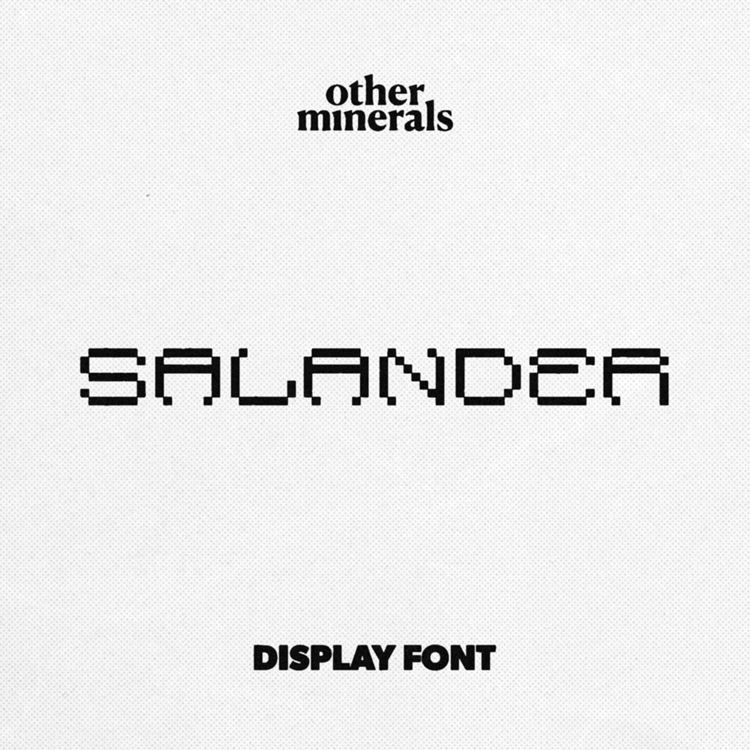 新复古未来派科技像素风英文装饰字体素材 Salander P