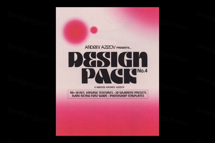 独立设计师Andrey Azizov复古做旧艺术渐变纹理图案