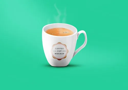 陶瓷咖啡杯模型PSD贴图模板Coffee Cup Mockup PSD Vol020