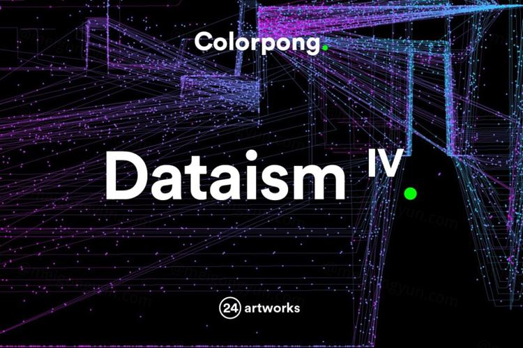 24款大数据抽象数据流动射线传输粒子概念线条矢量素材 Dat