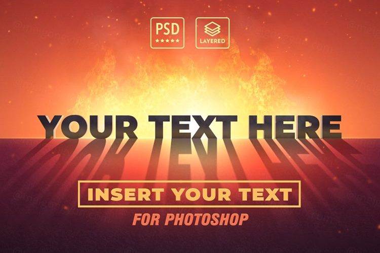 3D立体效果文本图层样式素材Dramatic Text Ef