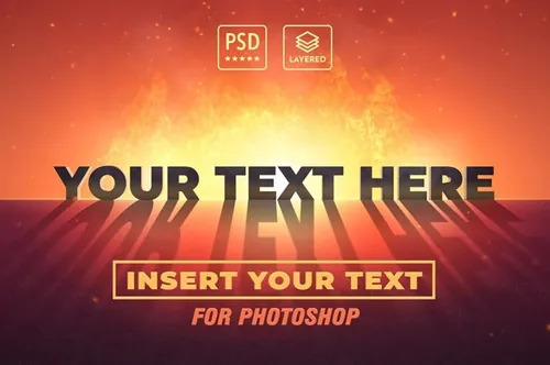 3D立体效果文本图层样式素材Dramatic Text Ef